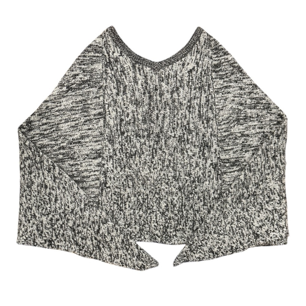 Tart Women’s Wool Blend Sweater Poncho V-Neck Heather Gray Size M/L